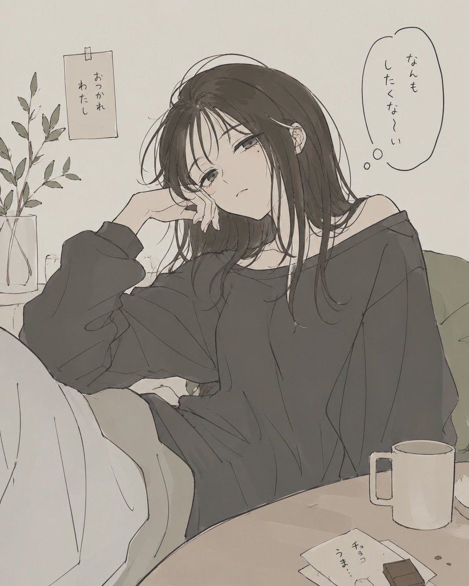 产品视觉 GPT Image 2 提示词：Exhausted Girl in a Quiet Room