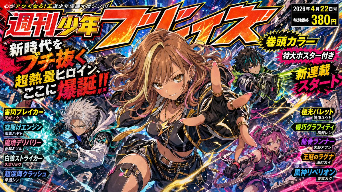 产品视觉 GPT Image 2 提示词：Explosive Shonen Manga Cover