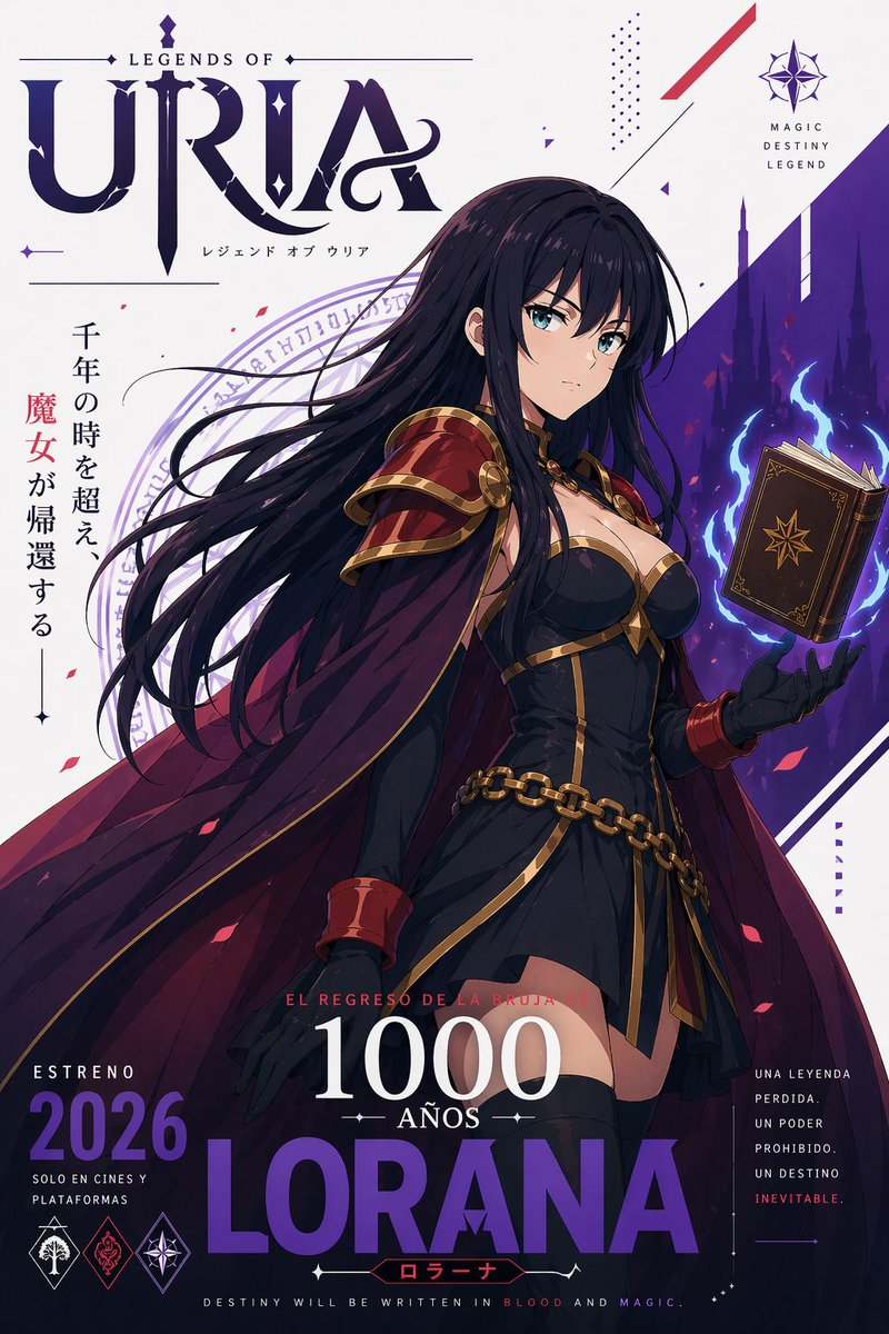 产品视觉 GPT Image 2 提示词：Fantasy Anime Witch Movie Poster