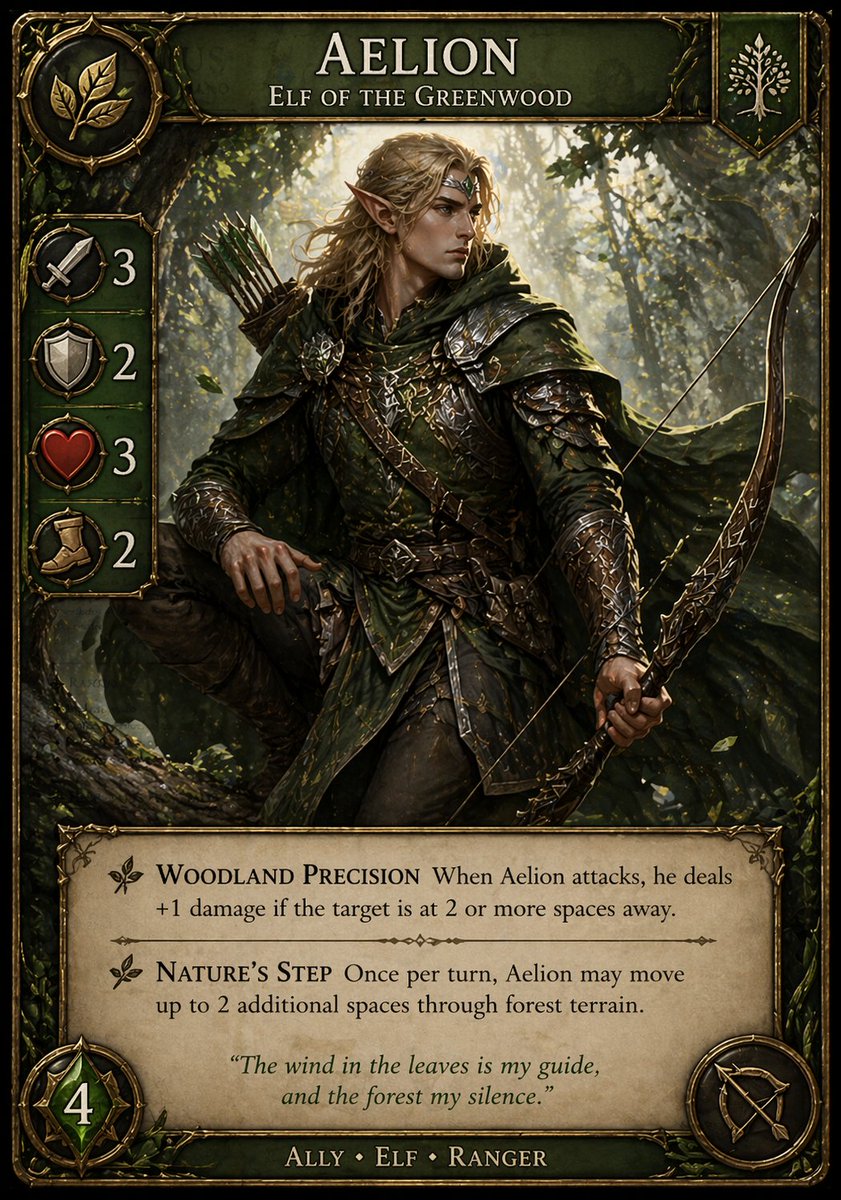 产品视觉 GPT Image 2 提示词：Fantasy Elf Ranger Trading Card