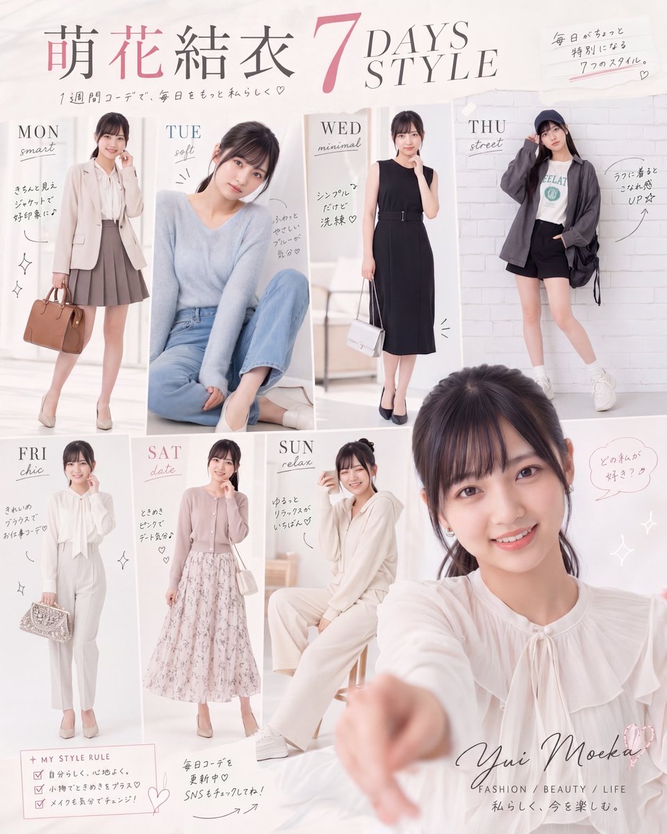社媒配图 GPT Image 2 提示词：Fashion Magazine Style Idol Outfit Post