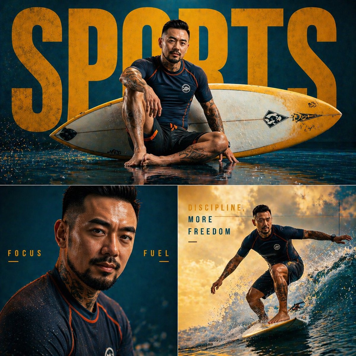 产品视觉 GPT Image 2 提示词：Fashion Sports Editorial Triptych