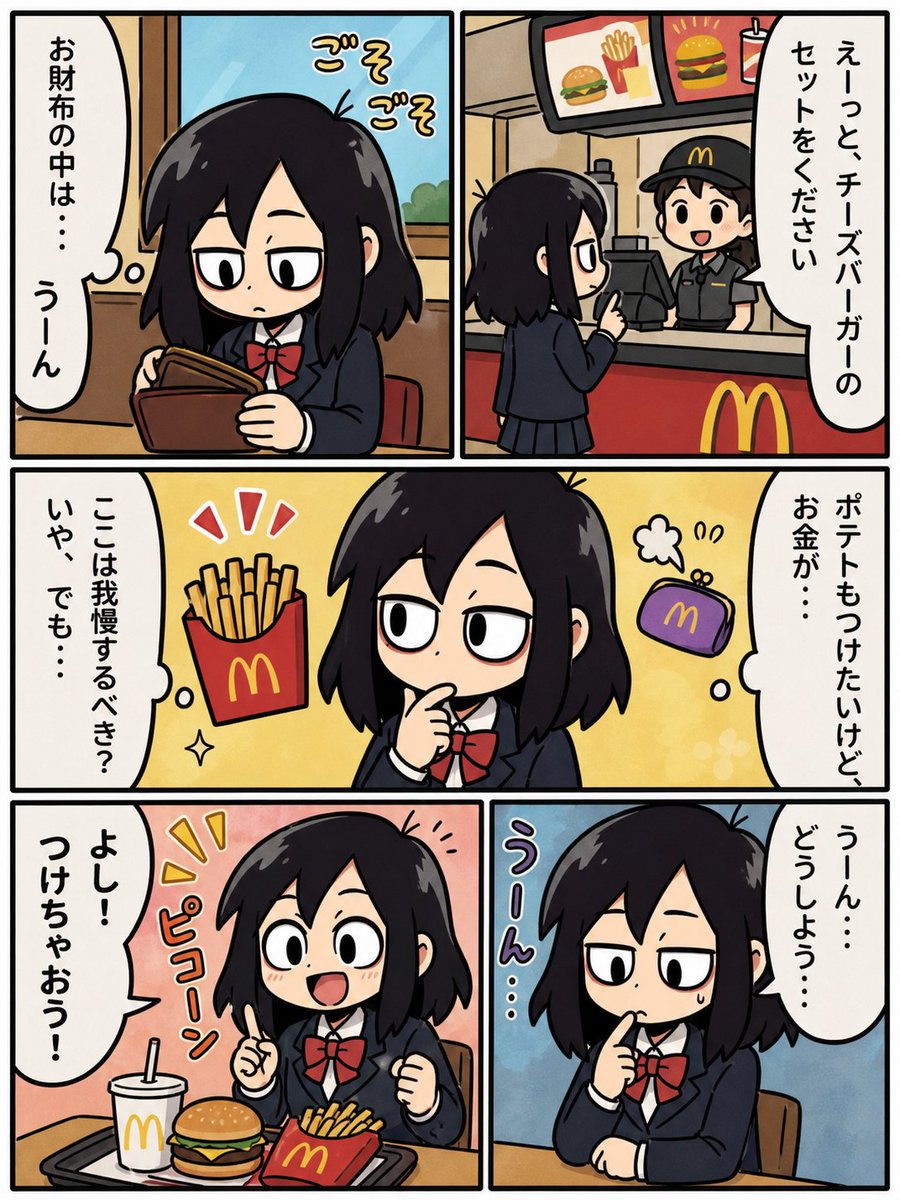 产品视觉 GPT Image 2 提示词：Fast Food Schoolgirl Manga Page