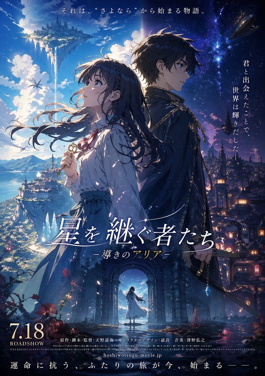 产品视觉 GPT Image 2 提示词：Fictional Anime Movie Poster Generation