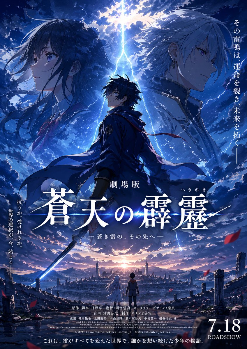 产品视觉 GPT Image 2 提示词：Fictional Anime Movie Poster
