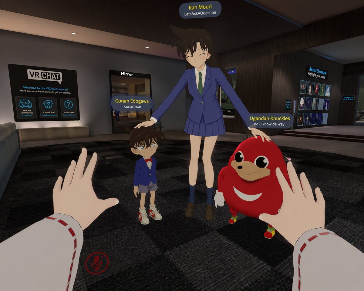 界面稿 GPT Image 2 提示词：First-Person VRChat Meme Crossover Screenshot