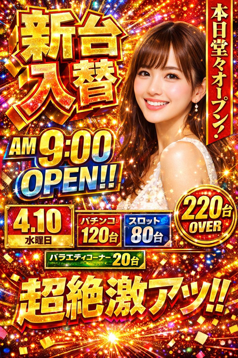 产品视觉 GPT Image 2 提示词：Flashy Pachinko Parlor Promo Poster