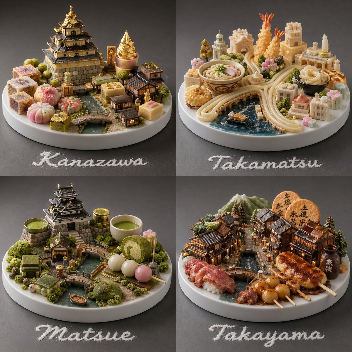 界面稿 GPT Image 2 提示词：Food-Based Micro-Cities Visualization