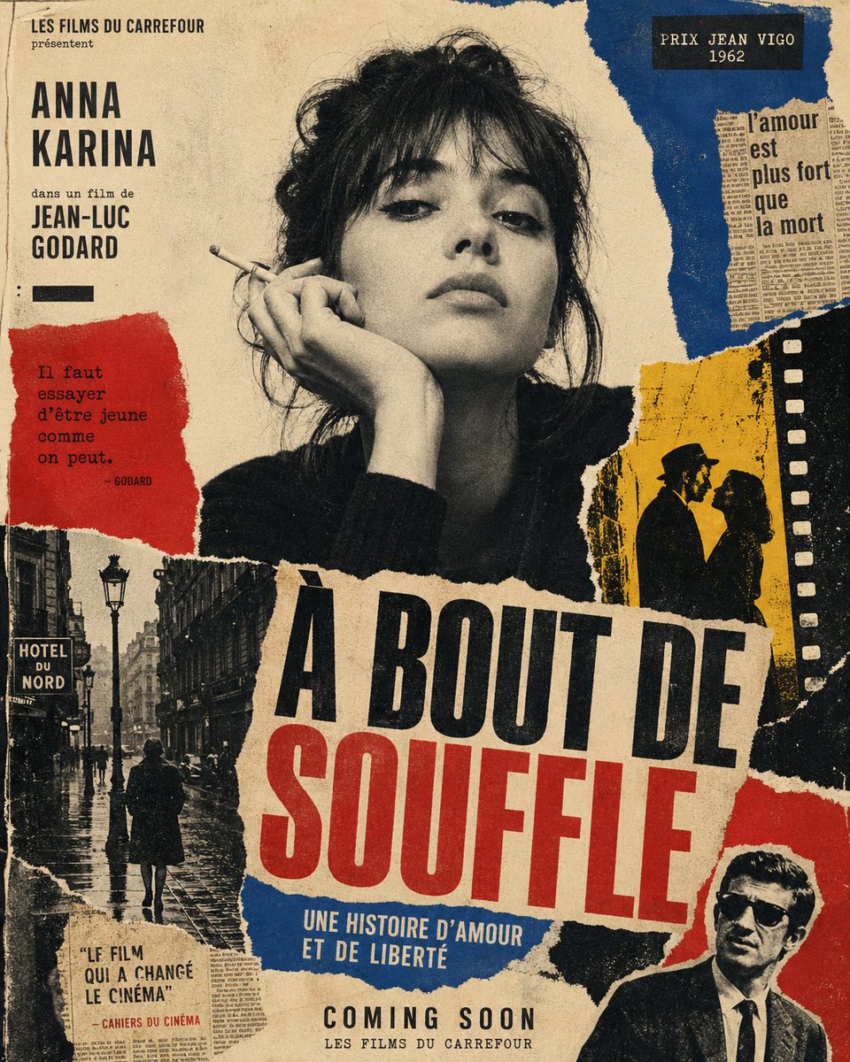 产品视觉 GPT Image 2 提示词：French New Wave Torn Poster Collage