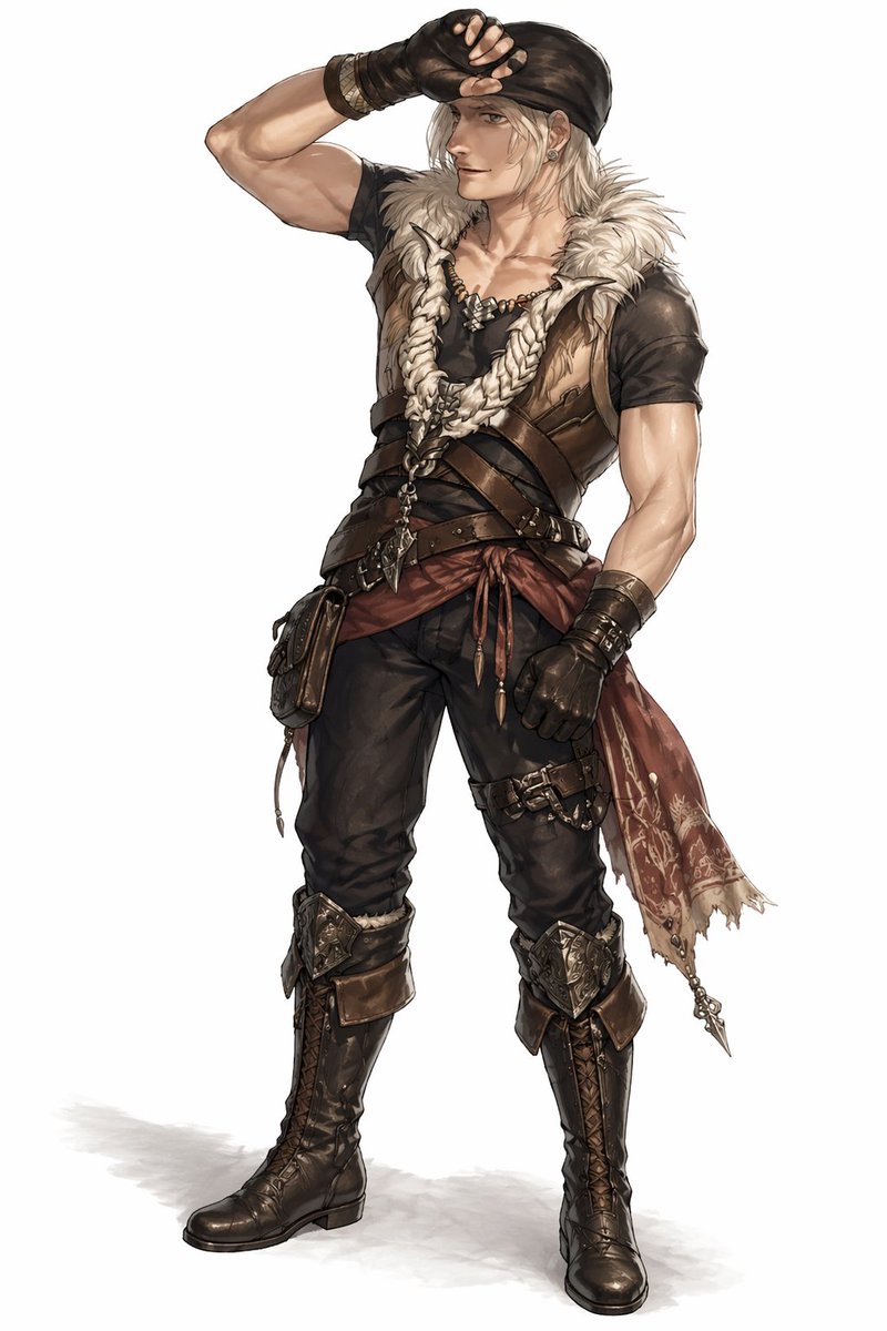 产品视觉 GPT Image 2 提示词：Full-Body Fantasy Adventurer Male