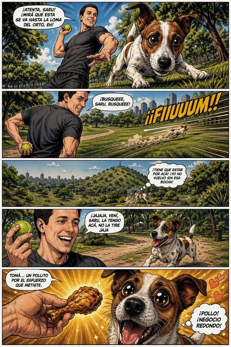 界面稿 GPT Image 2 提示词：Funny Dog Park Comic Page