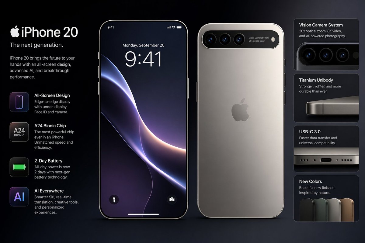 创意灵感 GPT Image 2 提示词：Future iPhone Design