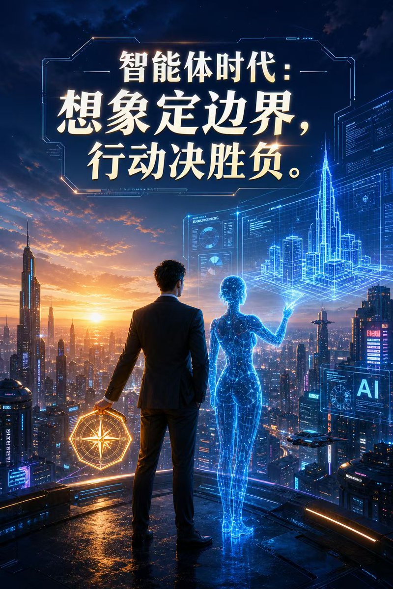 产品视觉 GPT Image 2 提示词：Futuristic AI Era City Poster