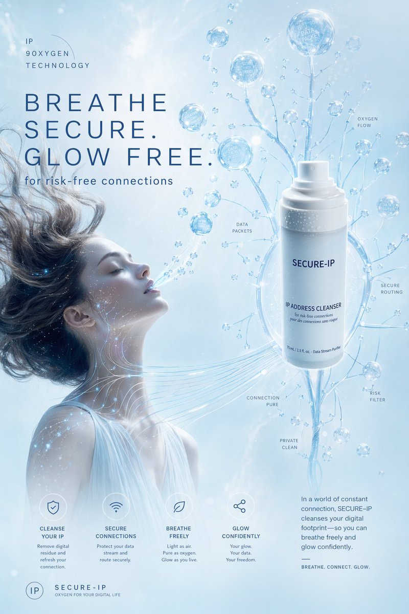 产品视觉 GPT Image 2 提示词：Futuristic Secure-IP Ad Poster