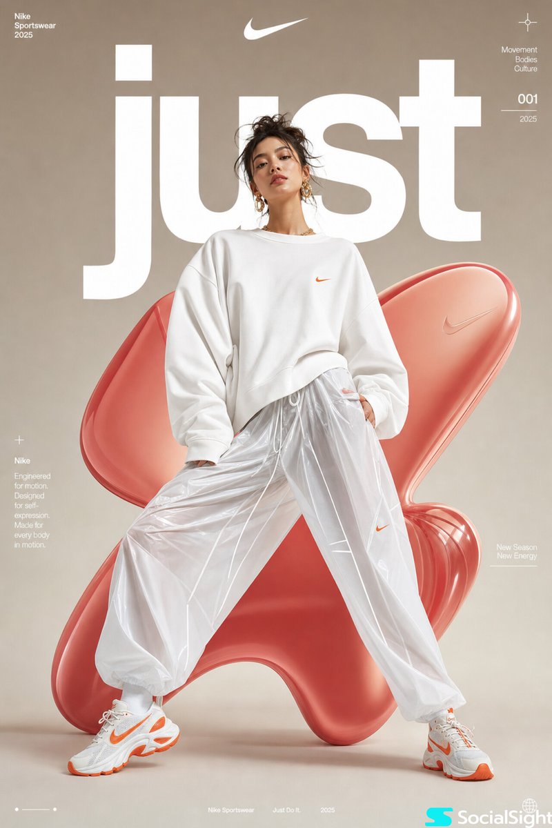 产品视觉 GPT Image 2 提示词：Futuristic Sportswear Fashion Poster