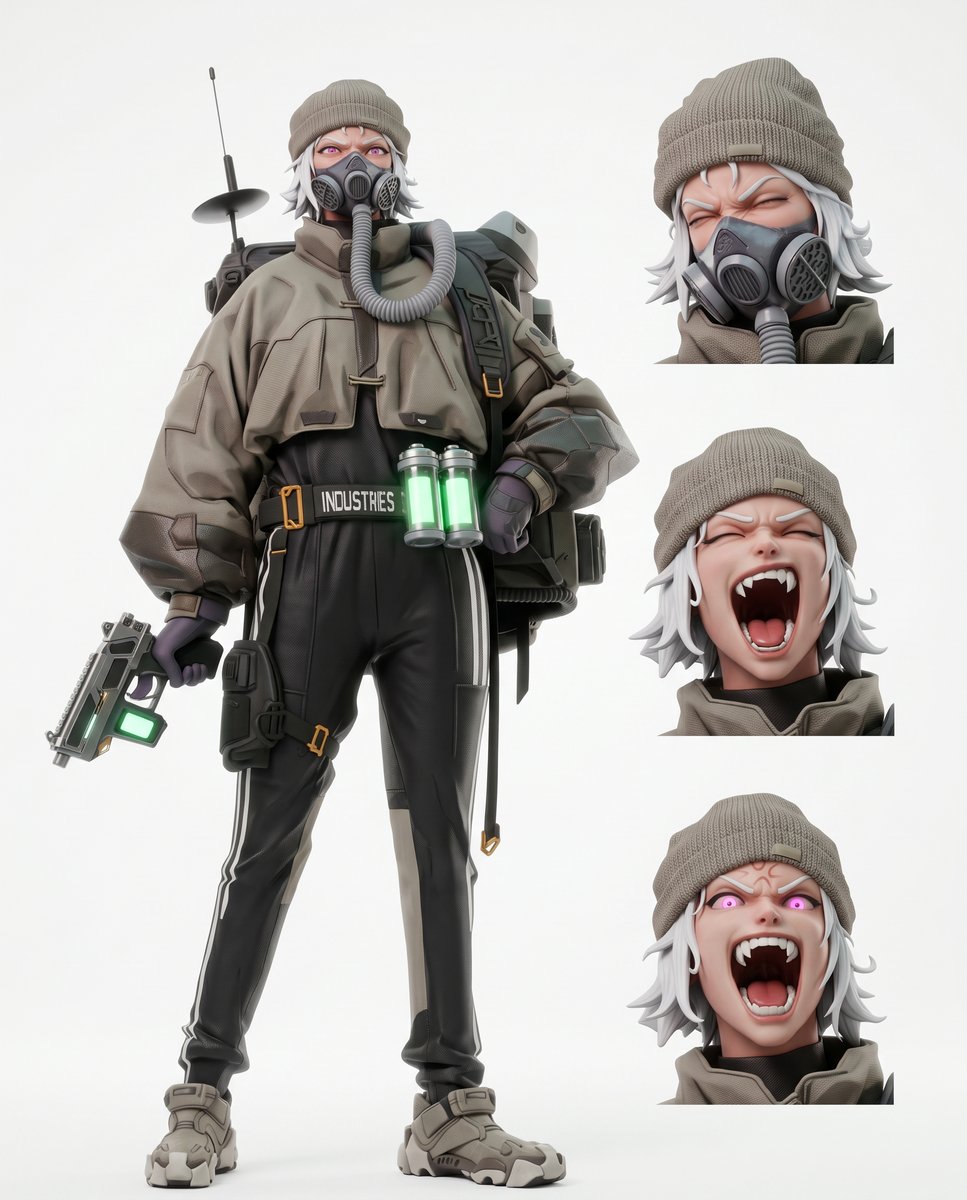 产品视觉 GPT Image 2 提示词：Futuristic Tactical Character Sheet