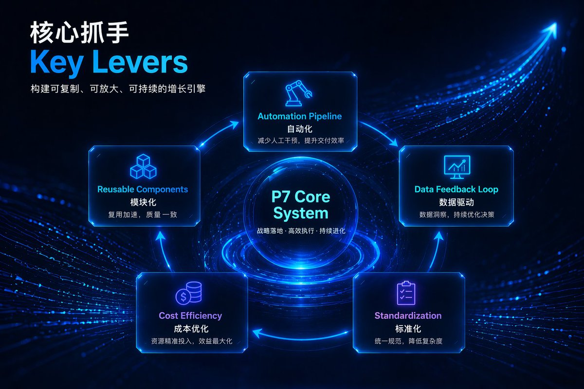 信息图 GPT Image 2 提示词：Futuristic Tech Strategy Slide