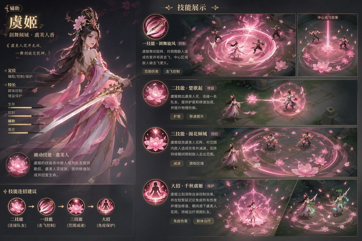 角色设定 GPT Image 2 提示词：Game character skill concept prompt
