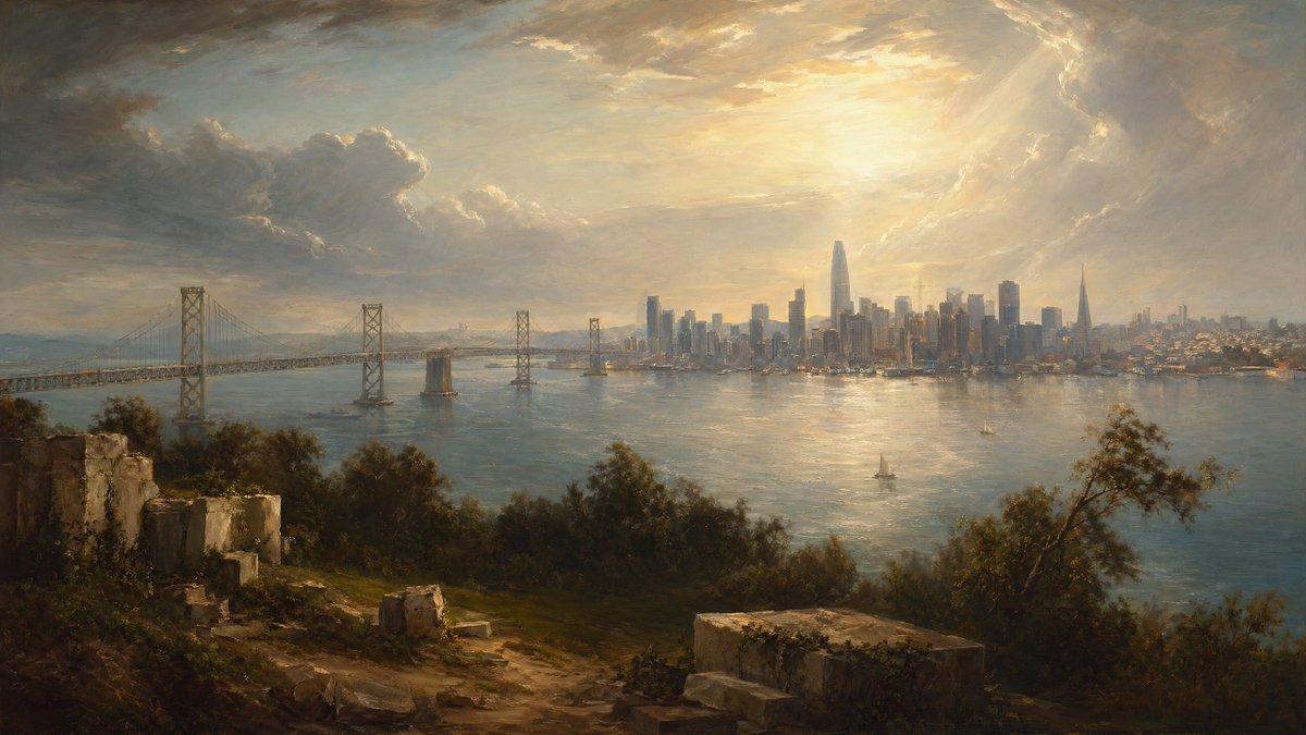 界面稿 GPT Image 2 提示词：Golden Bay City Romantic Landscape