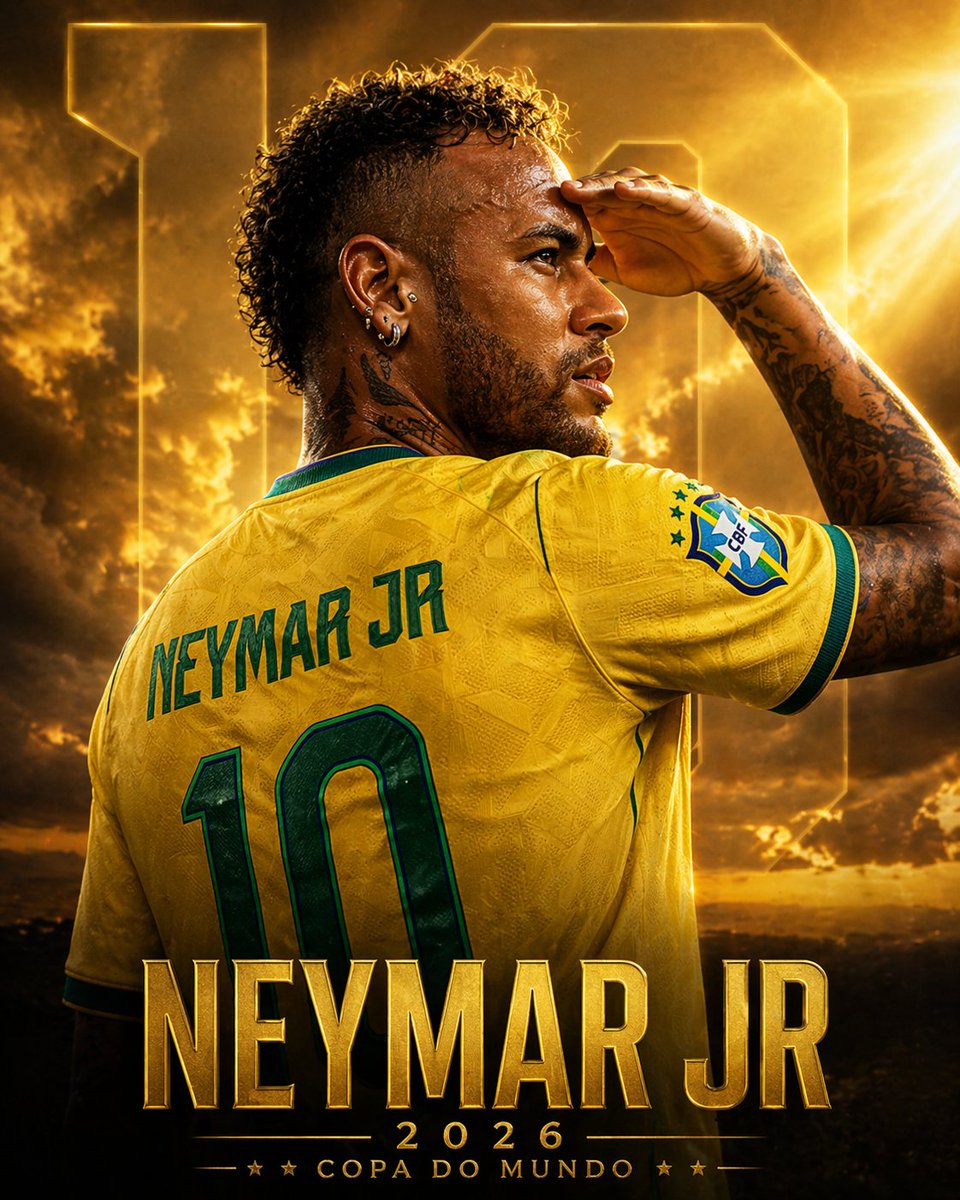 产品视觉 GPT Image 2 提示词：Golden Neymar World Cup Poster