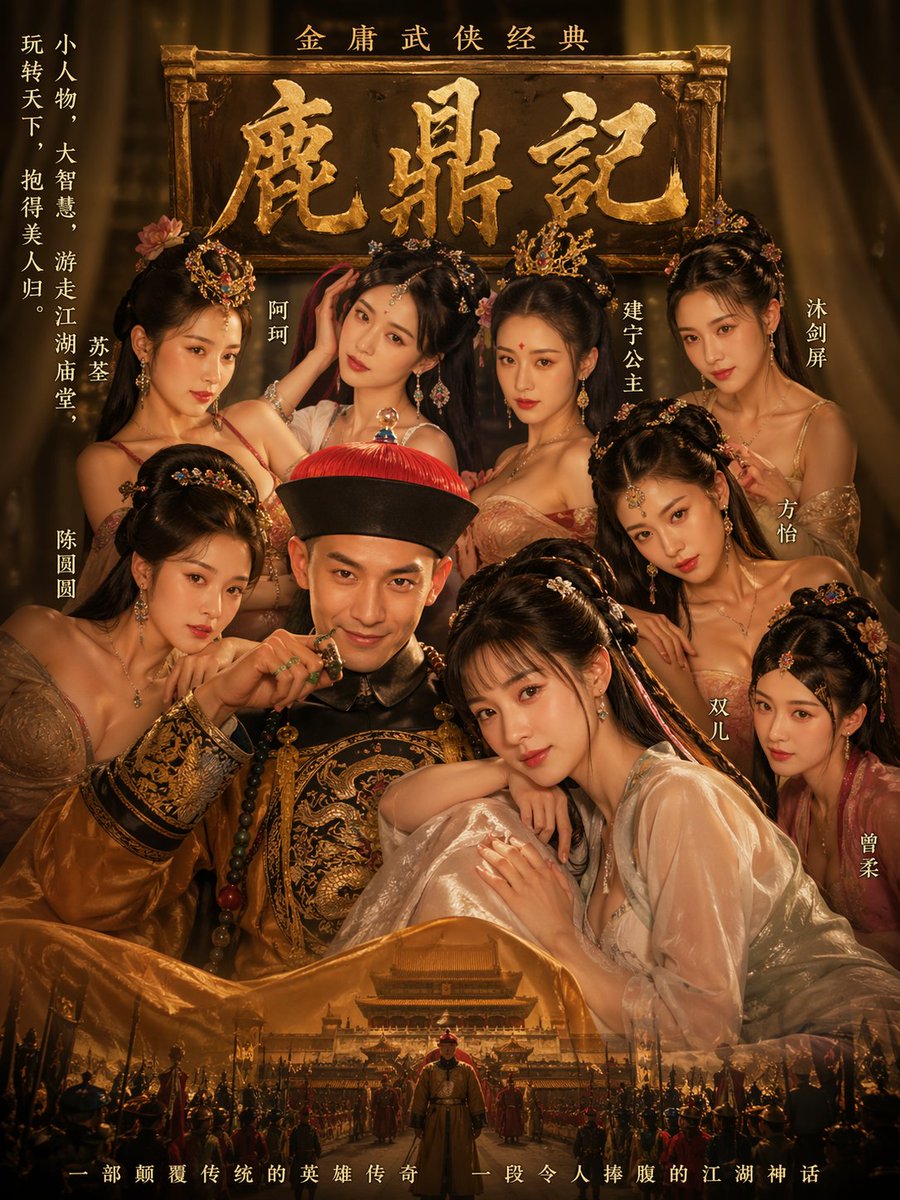 产品视觉 GPT Image 2 提示词：Golden Wuxia Palace Poster