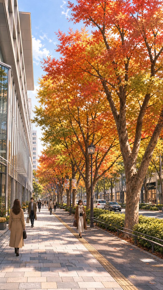 产品视觉 GPT Image 2 提示词：Google Maps Street to Autumn Illustration