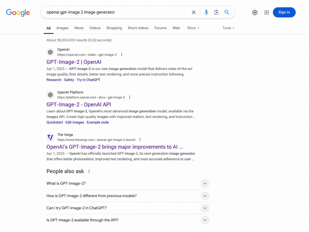界面稿 GPT Image 2 提示词：Google Search Results Mockup