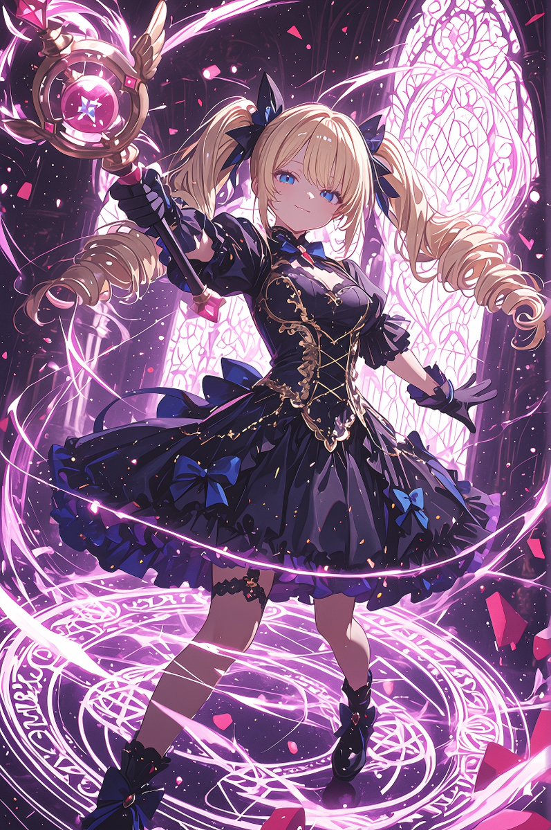 产品视觉 GPT Image 2 提示词：Gothic Magical Girl with Spell Circle