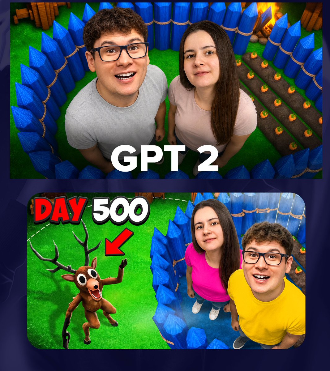 界面稿 GPT Image 2 提示词：GPT 2 Day 500 Gaming Thumbnail