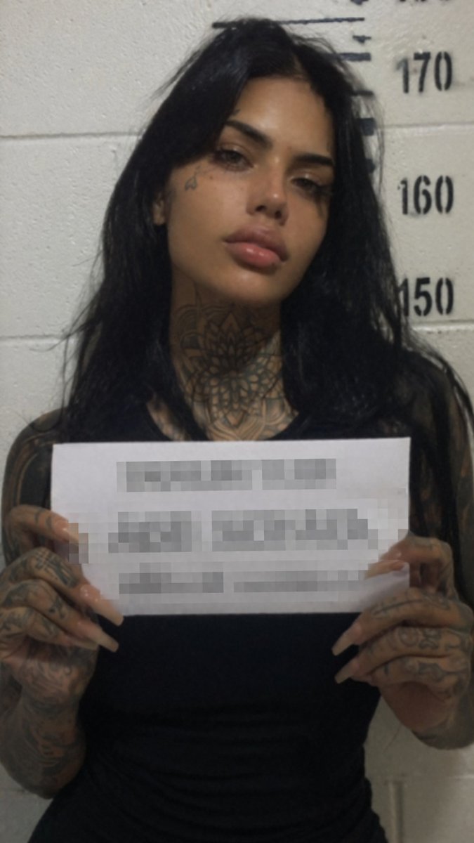 信息图 GPT Image 2 提示词：Gritty Tattooed Woman Mugshot