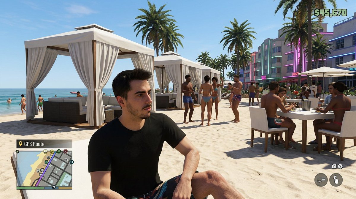 信息图 GPT Image 2 提示词：retro open-world game-Style Beach Club Gameplay Screenshot