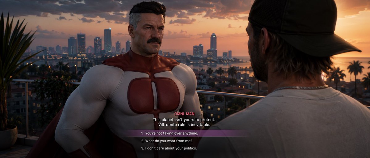 界面稿 GPT Image 2 提示词：retro open-world game-Style Dialogue Screenshot
