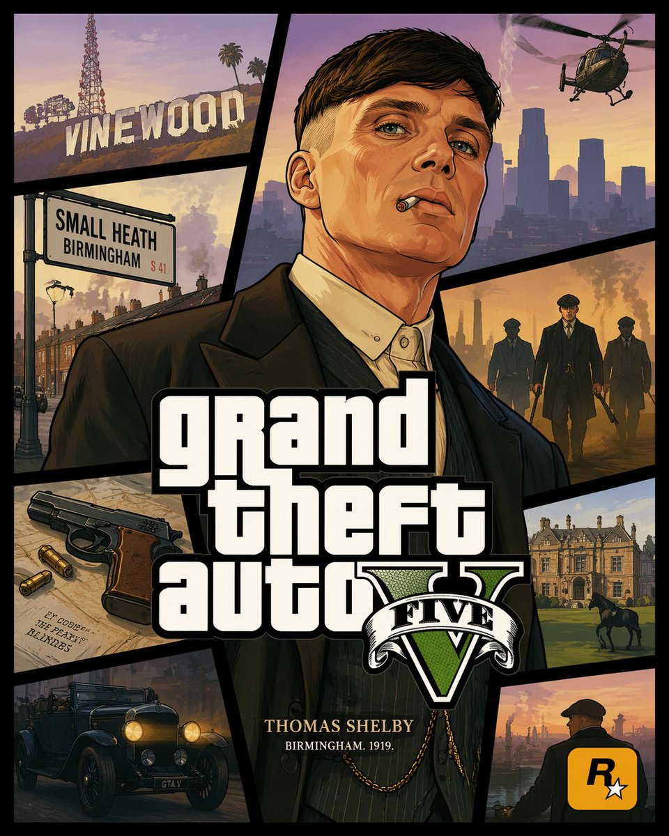 信息图 GPT Image 2 提示词：retro open-world game V Style Crossover Cover Art