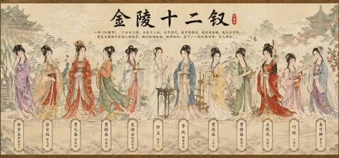 产品视觉 GPT Image 2 提示词：国风工笔八仙长卷插画