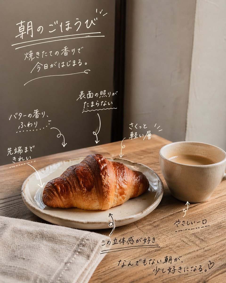 产品视觉 GPT Image 2 提示词：Handwritten Japanese Cafe Photo Overlay