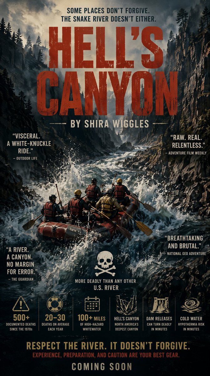 产品视觉 GPT Image 2 提示词：Hell's Canyon Survival Thriller Poster