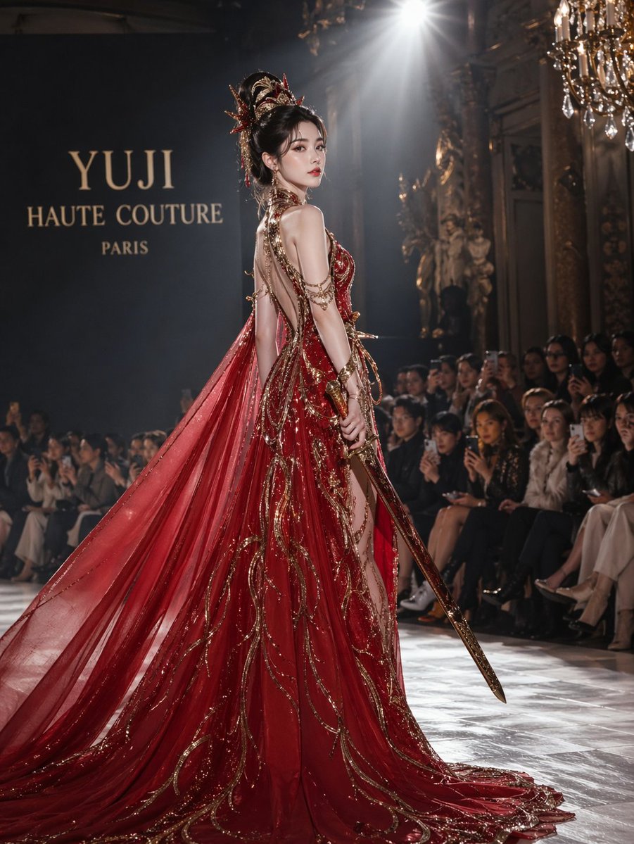 角色设定 GPT Image 2 提示词：High fashion dress show prompt