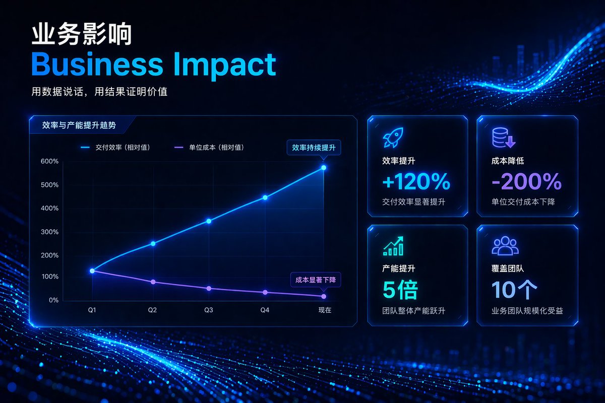 信息图 GPT Image 2 提示词：High-Tech Corporate KPI Presentation Slide
