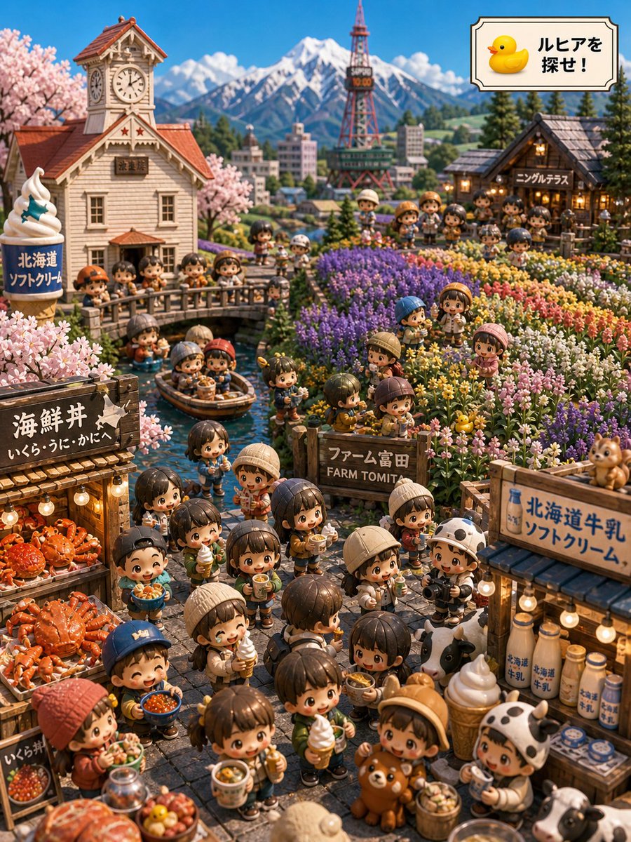 产品视觉 GPT Image 2 提示词：Hokkaido Hidden Duck Travel Puzzle