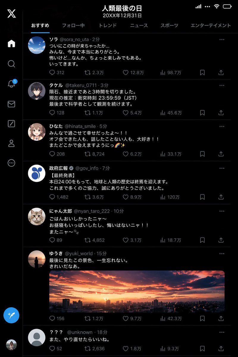 信息图 GPT Image 2 提示词：Humanity's Last Day X Timeline