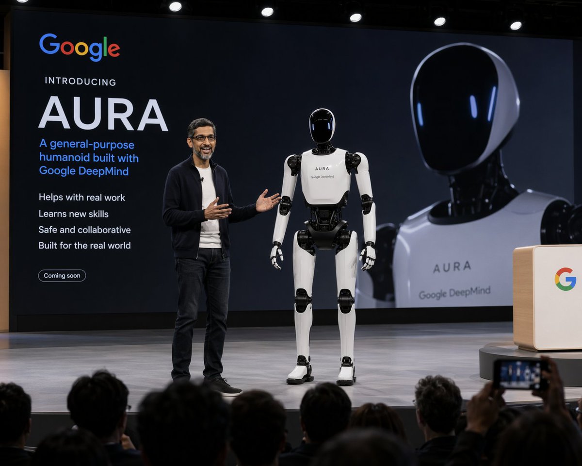 产品视觉 GPT Image 2 提示词：Humanoid Robot Keynote Reveal