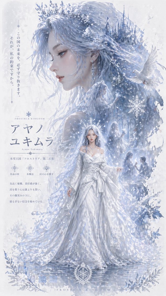 产品视觉 GPT Image 2 提示词：Ice Kingdom Princess Fantasy Poster