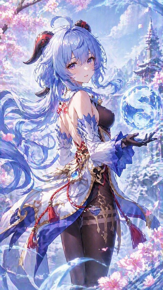 产品视觉 GPT Image 2 提示词：Icy Fantasy Anime Woman in Blossom Snow