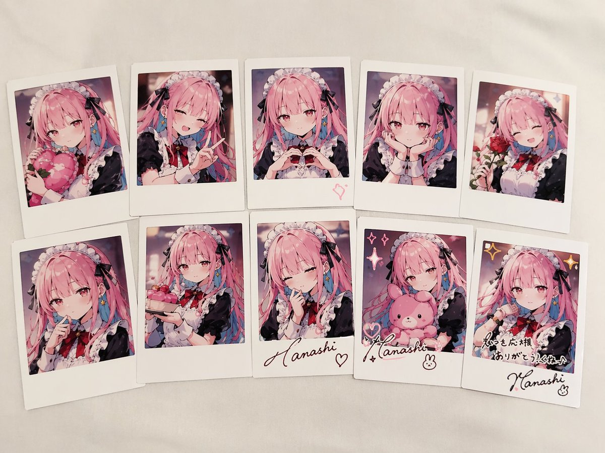 角色设定 GPT Image 2 提示词：Idol Maid Polaroid Collection