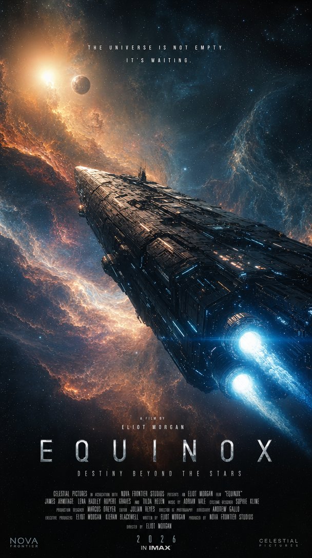 产品视觉 GPT Image 2 提示词：IMAX Sci-Fi Movie Poster