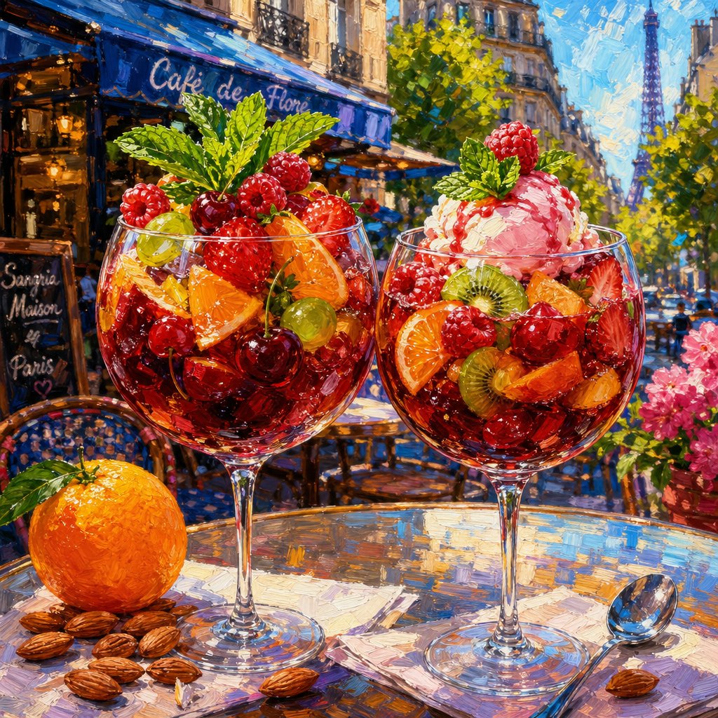 界面稿 GPT Image 2 提示词：Impressionistic Parisian Café Painting