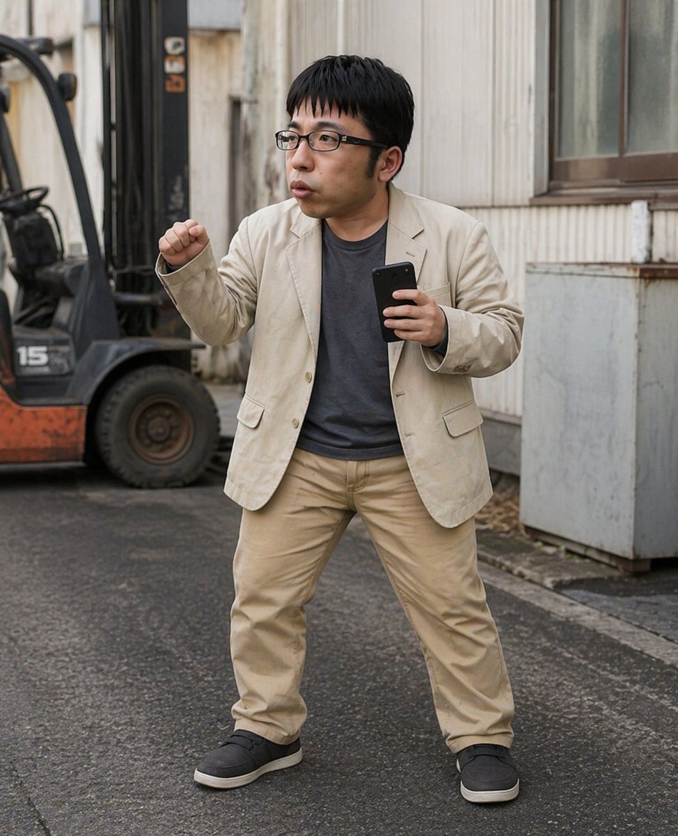 界面稿 GPT Image 2 提示词：Industrial Alley Candid Man Photo