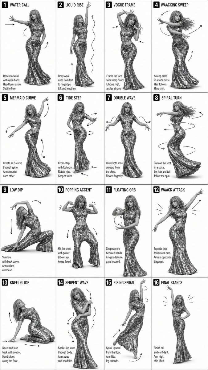 产品视觉 GPT Image 2 提示词：Instructional dance poster prompt