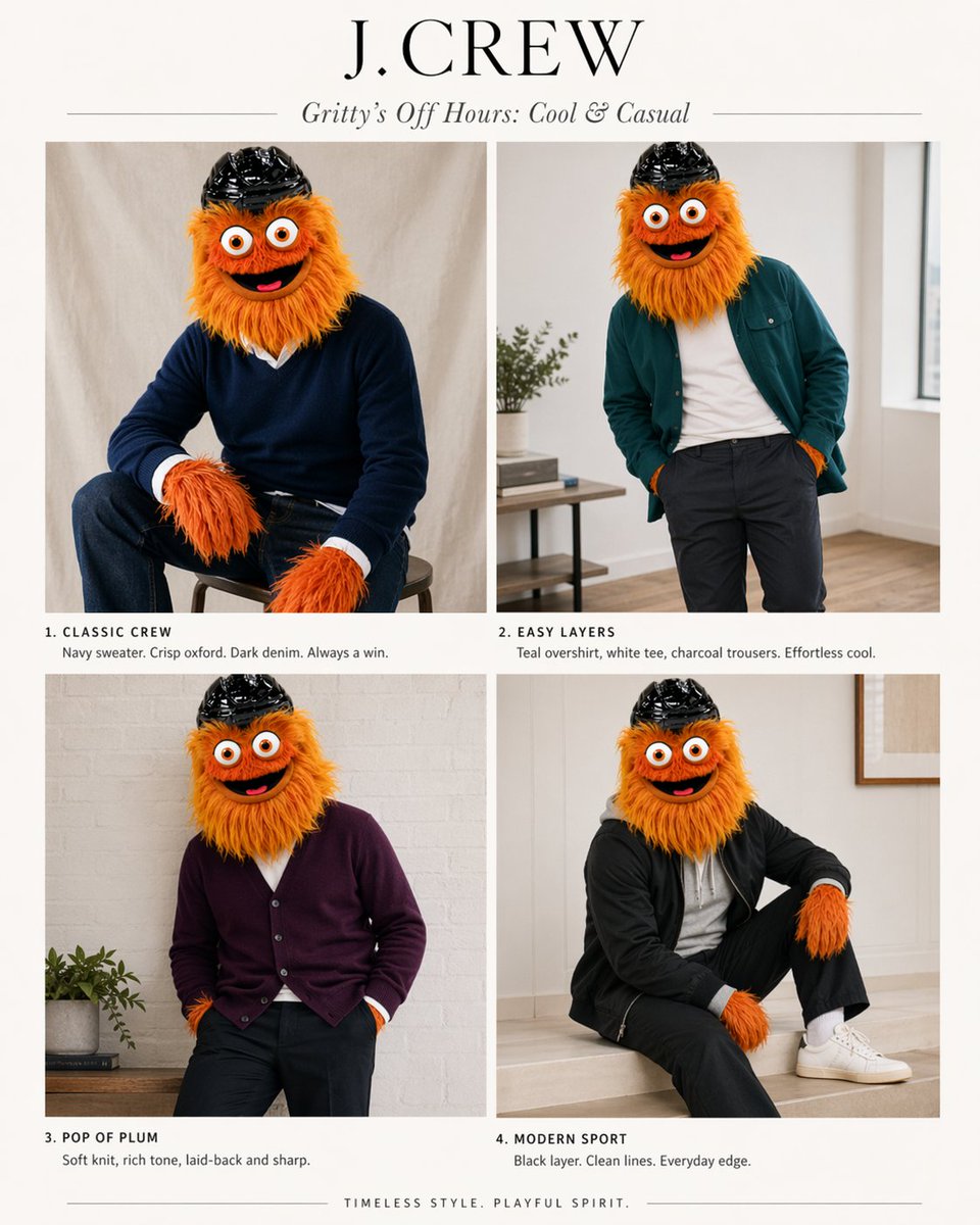 产品视觉 GPT Image 2 提示词：J.Crew Mascot Fashion Editorial