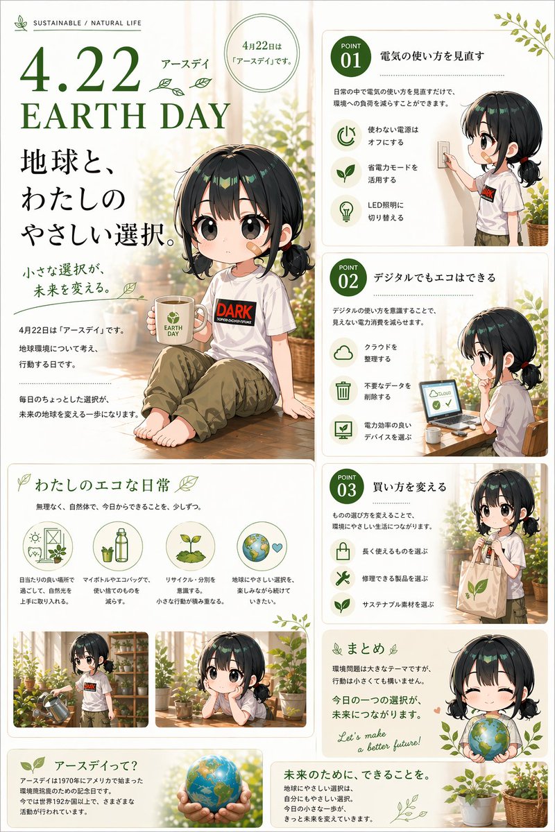 产品视觉 GPT Image 2 提示词：Japanese Earth Day Anime Poster